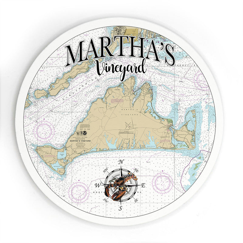 Marthas Vineyard MA 3.5 Inch Wood Magnet Keepsake