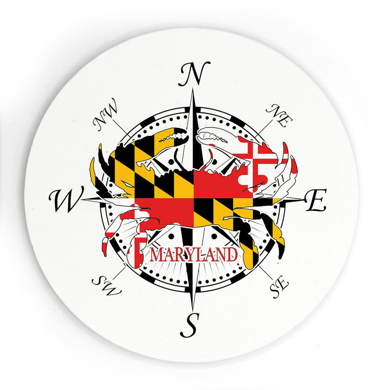 Maryland Flag Crab 3.5 Inch Wood Magnet Keepsake