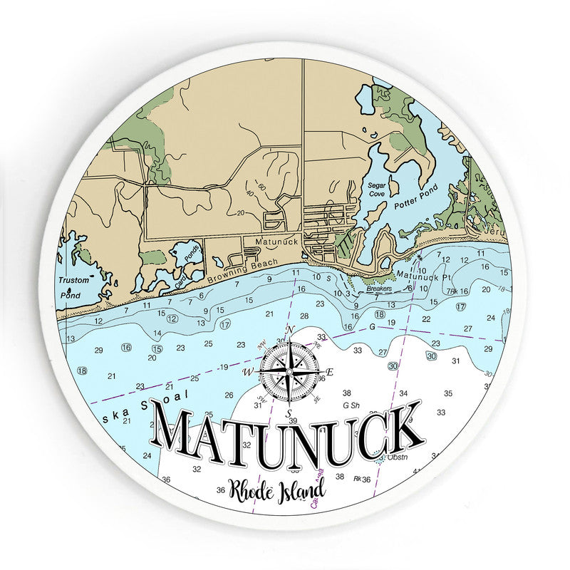 Matunuck RI 3.5 Inch Wood Magnet Keepsake