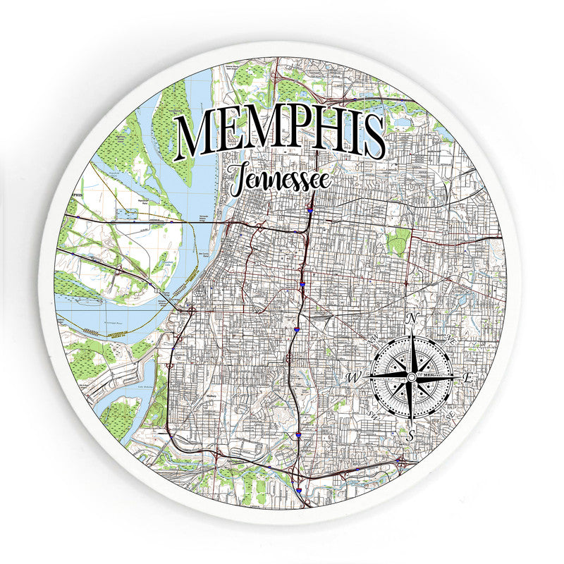 Memphis TN 3.5 Inch Wood Magnet Keepsake