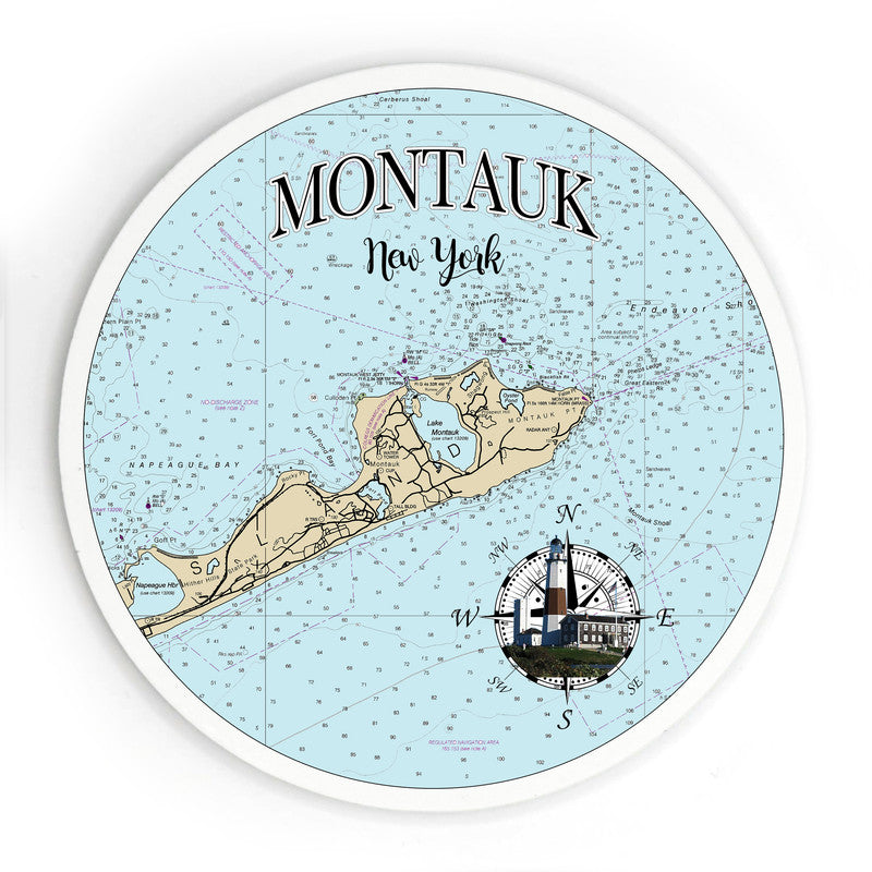 Montauk NY 3.5 Inch Wood Magnet Keepsake