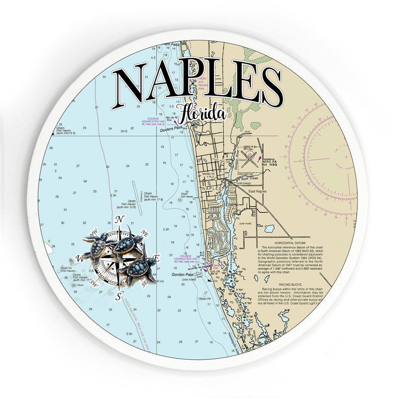 Naples FL 3.5 Inch Wood Magnet Keepsake