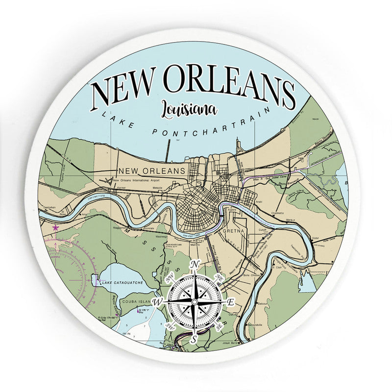 New Orleans LA 3.5 Inch Wood Magnet Keepsake