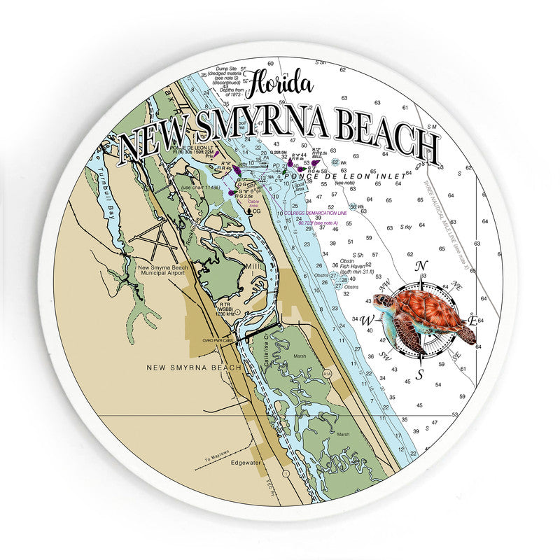 New Smyrna Beach FL 3.5 Inch Wood Magnet Keepsake