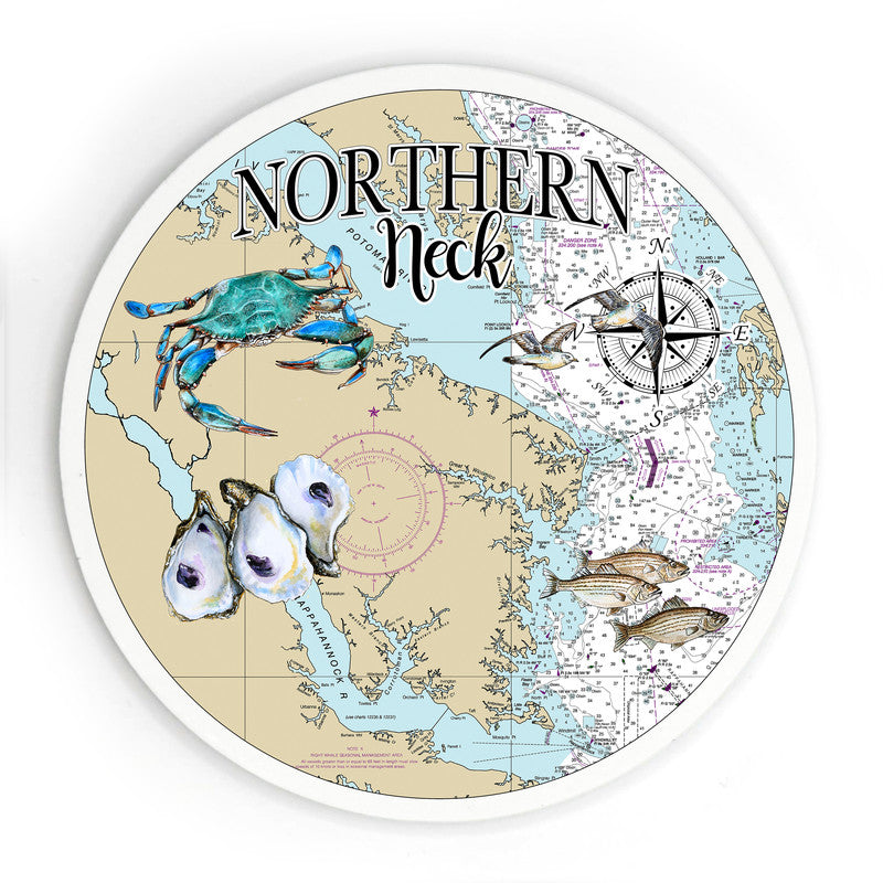 Northern Neck VA Salt Life 3.5 Inch Wood Magnet Keepsake