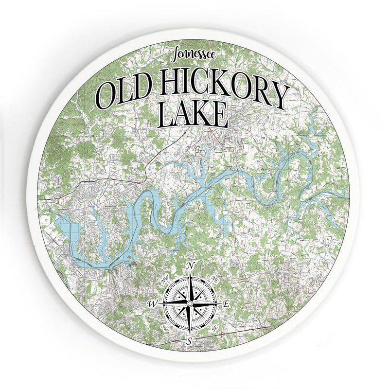 Old Hickory Lake TN 3.5 Inch Wood Magnet Keepsake