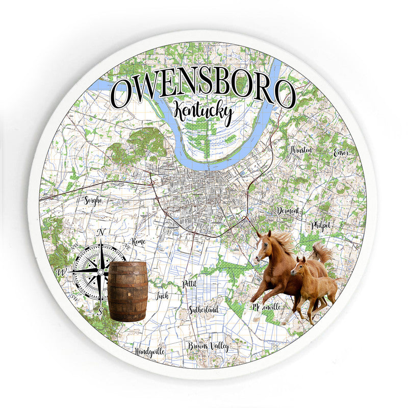 Owensboro KY 3.5 Inch Wood Magnet Keepsake