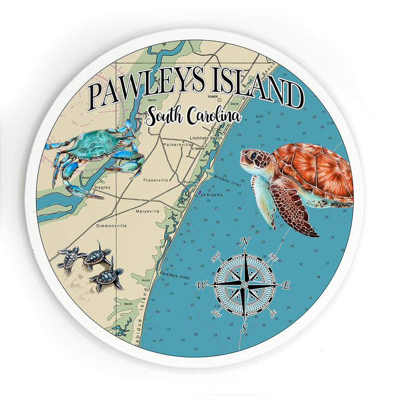 Pawleys Island SC Salt Life 3.5 Inch Wood Magnet Keepsake