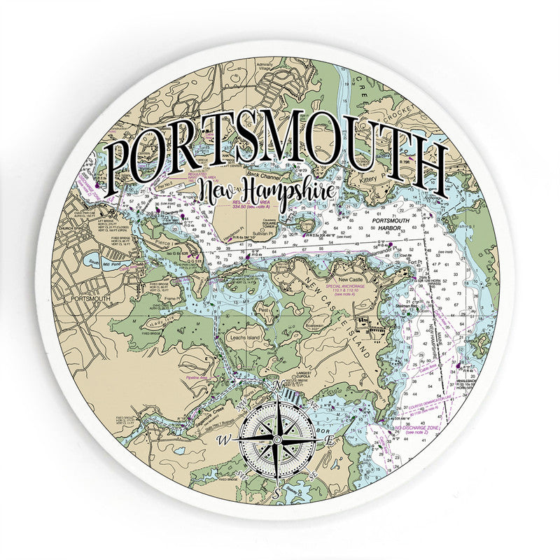 Portsmouth NH 3.5 Inch Wood Magnet Keepsake