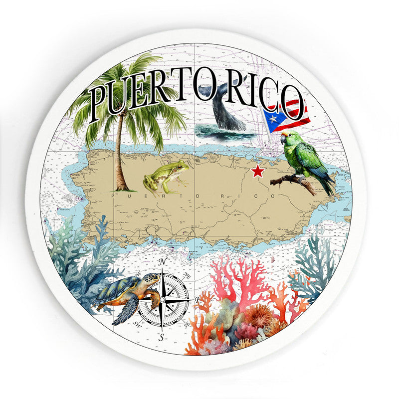 Puerto Rico Wildlife 3.5 Inch Wood Magnet Keepsake