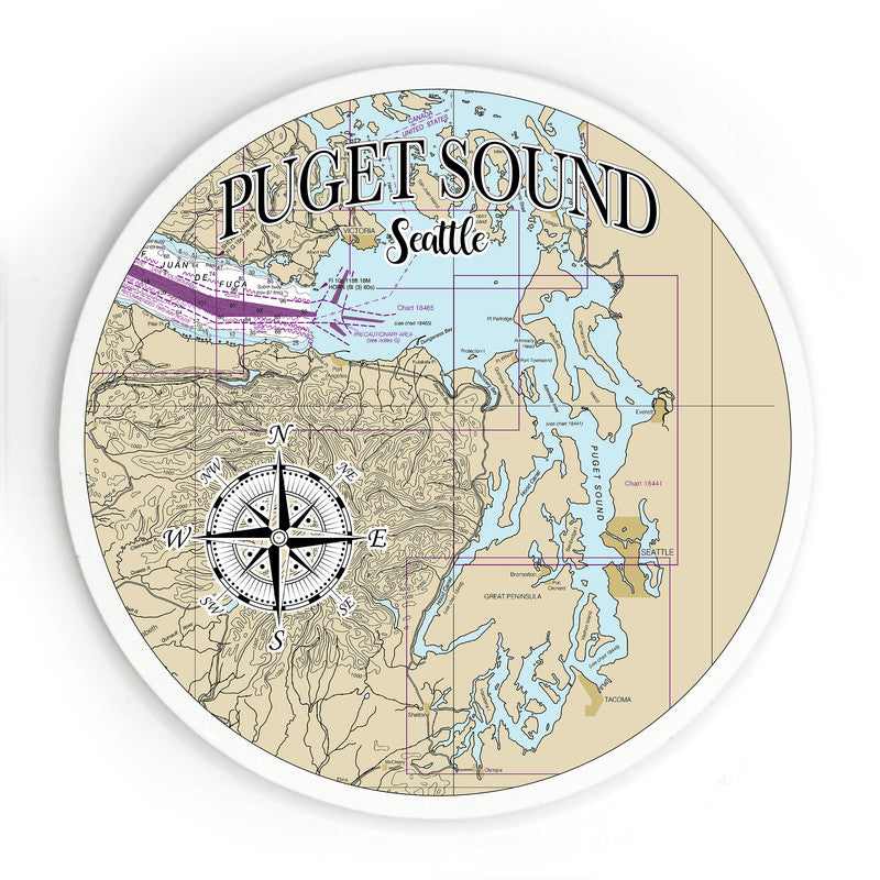 Puget Sound Wa 3.5 Inch Wood Magnet Keepsake