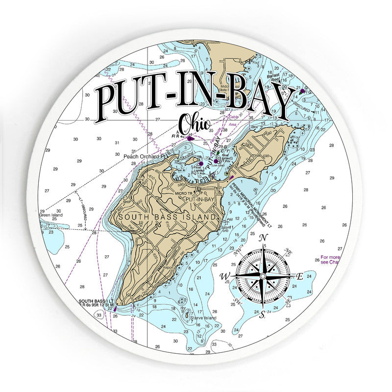 Put In Bay OH 3.5 Inch Wood Magnet Keepsake