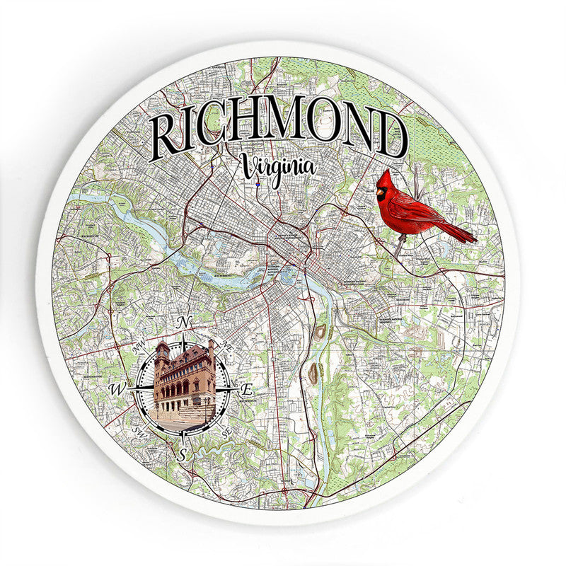 Richmond VA 3.5 Inch Wood Magnet Keepsake