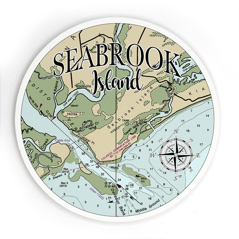 Seabrook Island SC 3.5 Inch Wood Magnet Keepsake