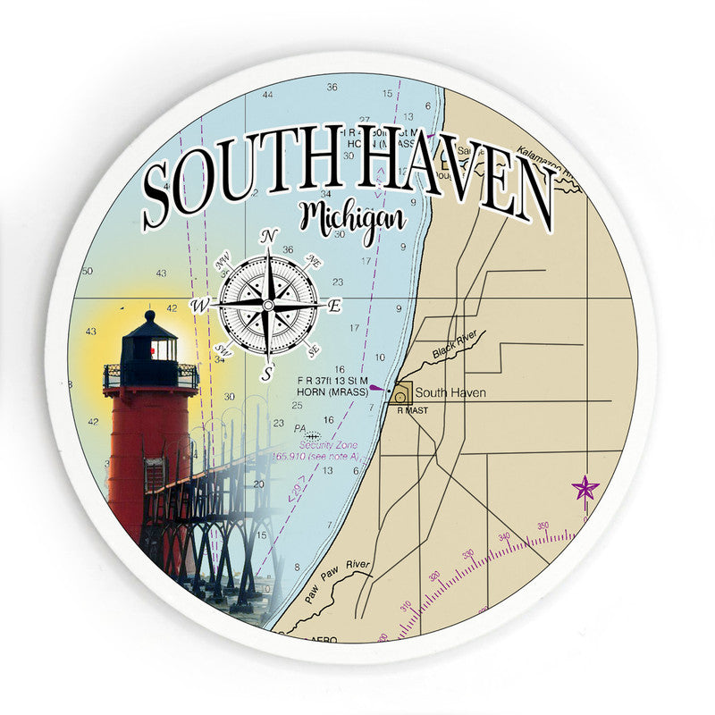 South Haven MI 3.5 Inch Wood Magnet Keepsake