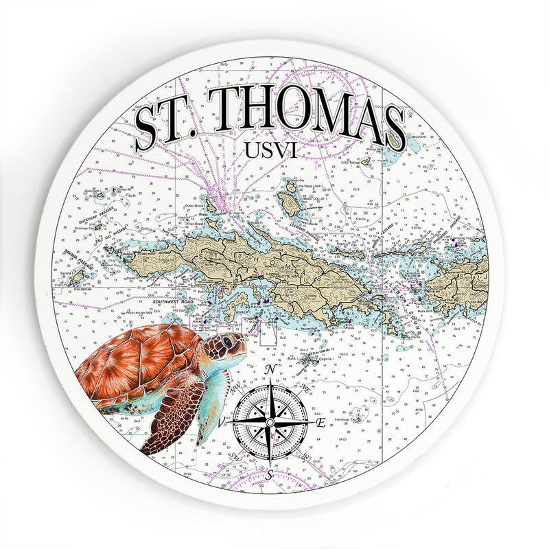 St Thomas USVI 3.5 Inch Wood Magnet Keepsake