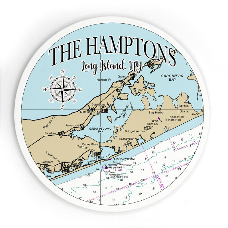 The Hamptons Long Island NY 3.5 Inch Wood Magnet Keepsake