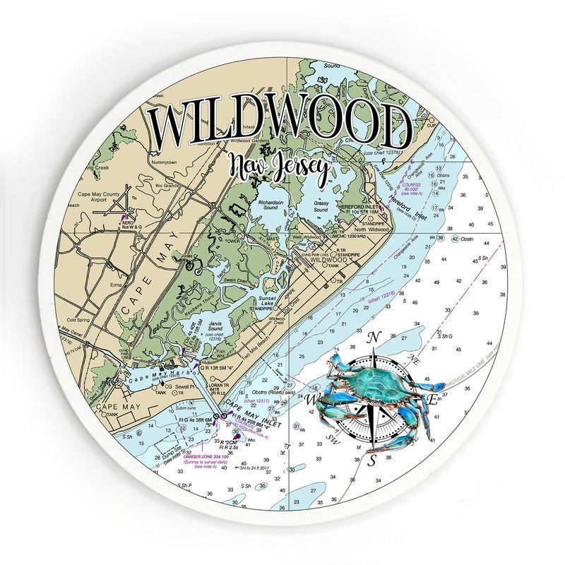 Wildwood NJ 3.5 Inch Wood Magnet Keepsake