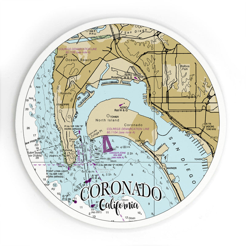 Coronado CA 3.5 Inch Wood Magnet Keepsake