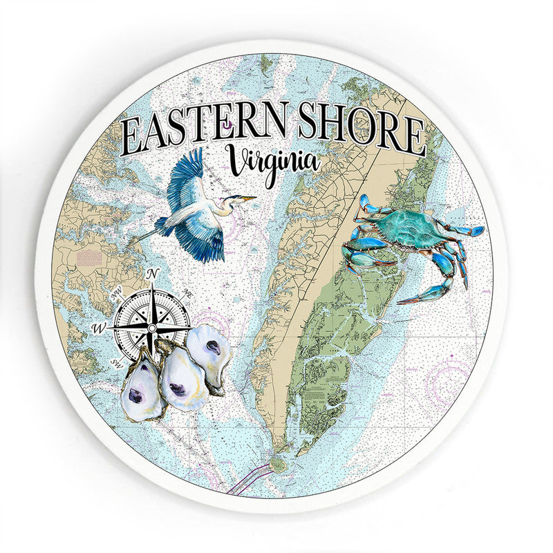 Eastern Shore VA 3.5 Inch Wood Magnet Keepsake