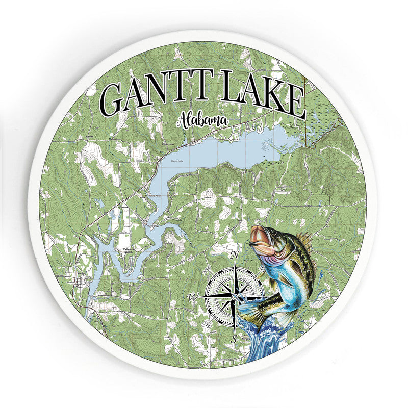 Gantt Lake AL 3.5 Inch Wood Magnet Keepsake