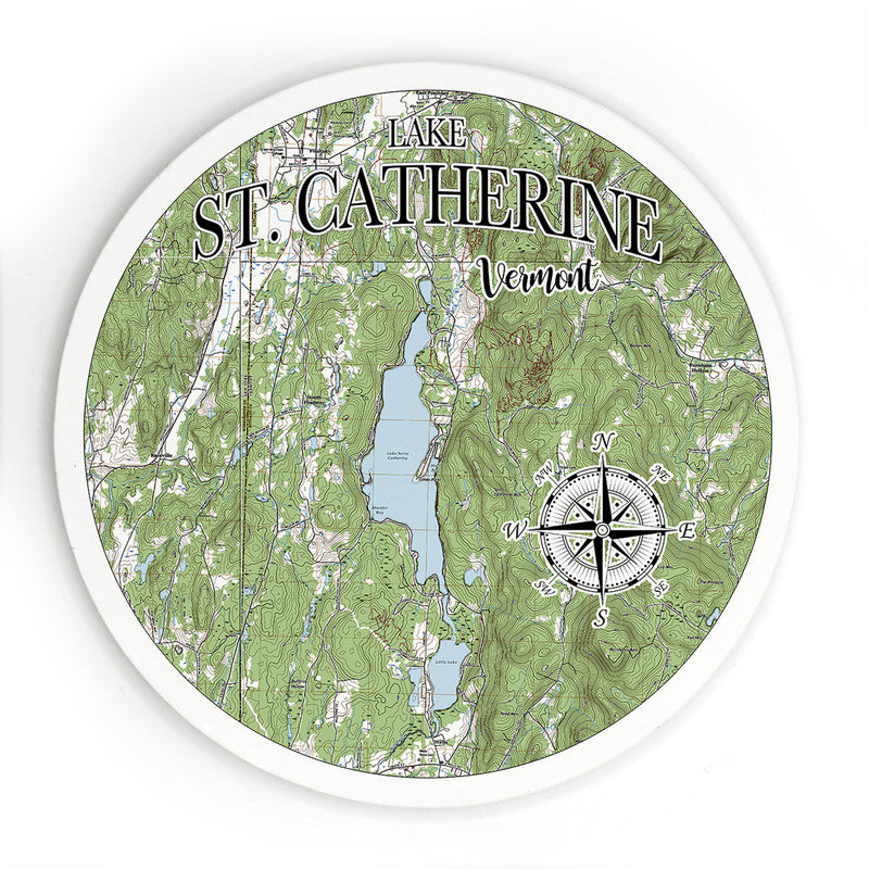 Lake St Catherine VT 3.5 Inch Wood Magnet Keepsake