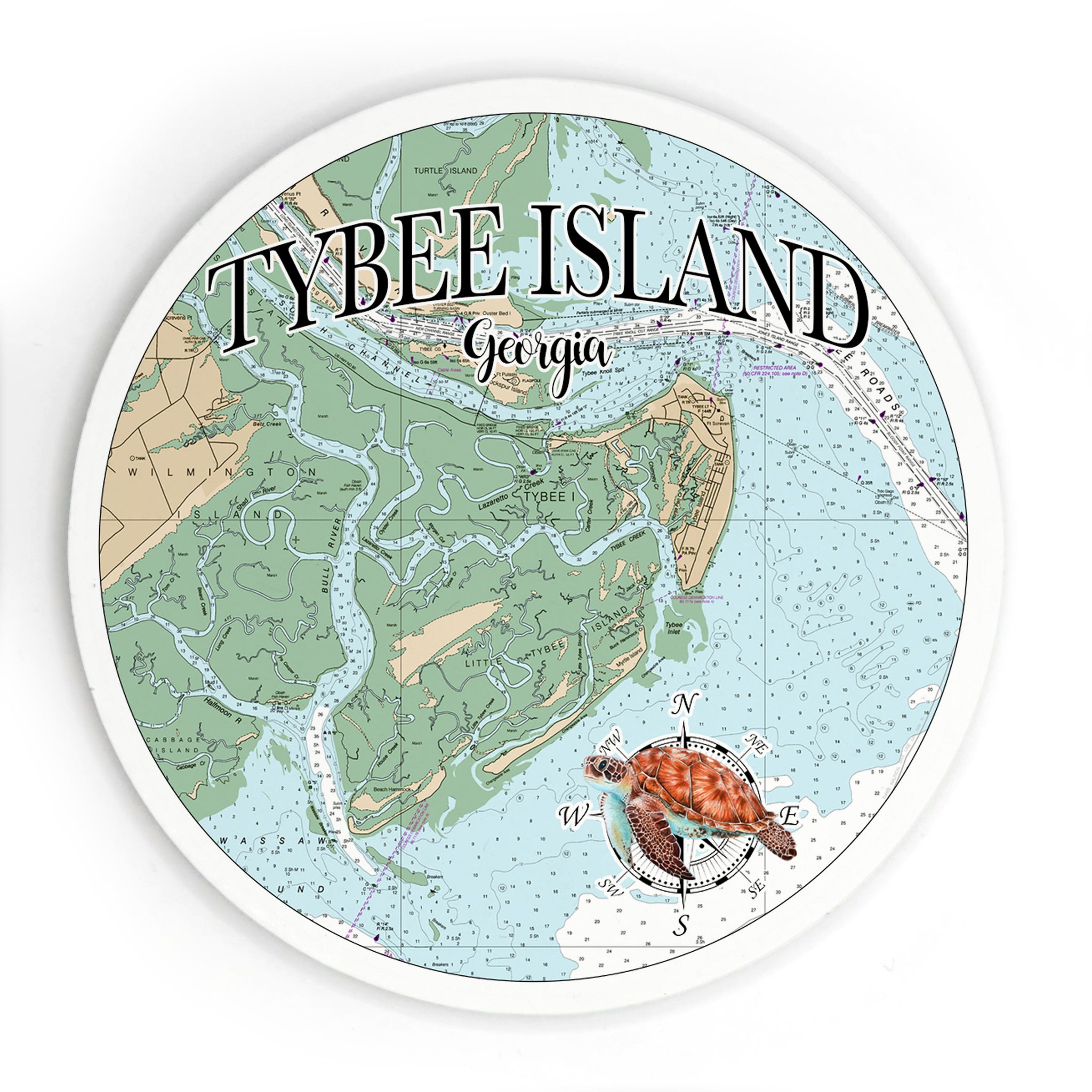 Tybee Island, GA 3.5 Inch Wood Magnet Keepsake