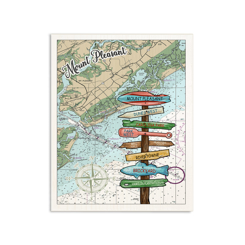 Murrells inlet SC Driftwood 5x7 inch Wood Wall Hanging Map Sign