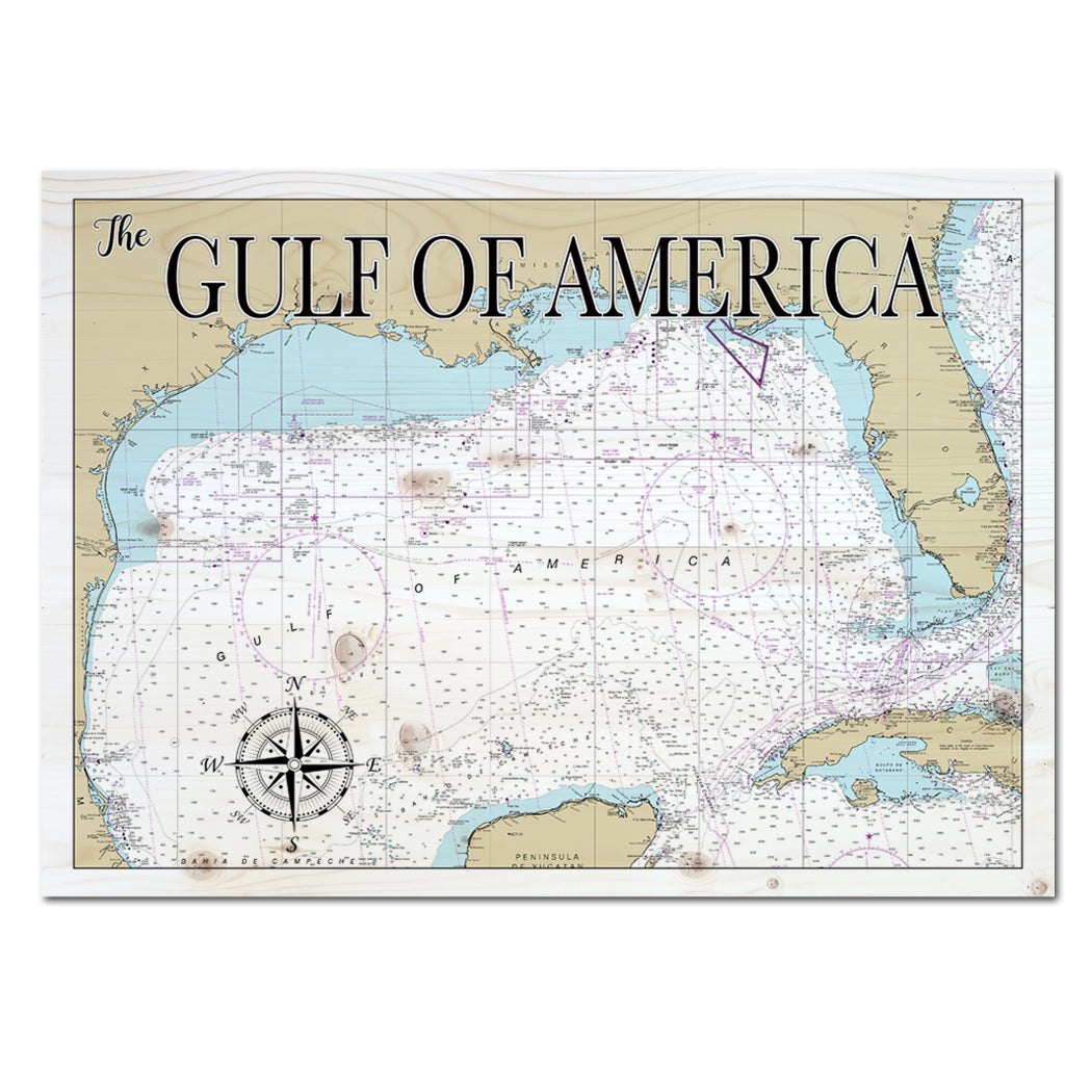 Gulf of America Plank Map