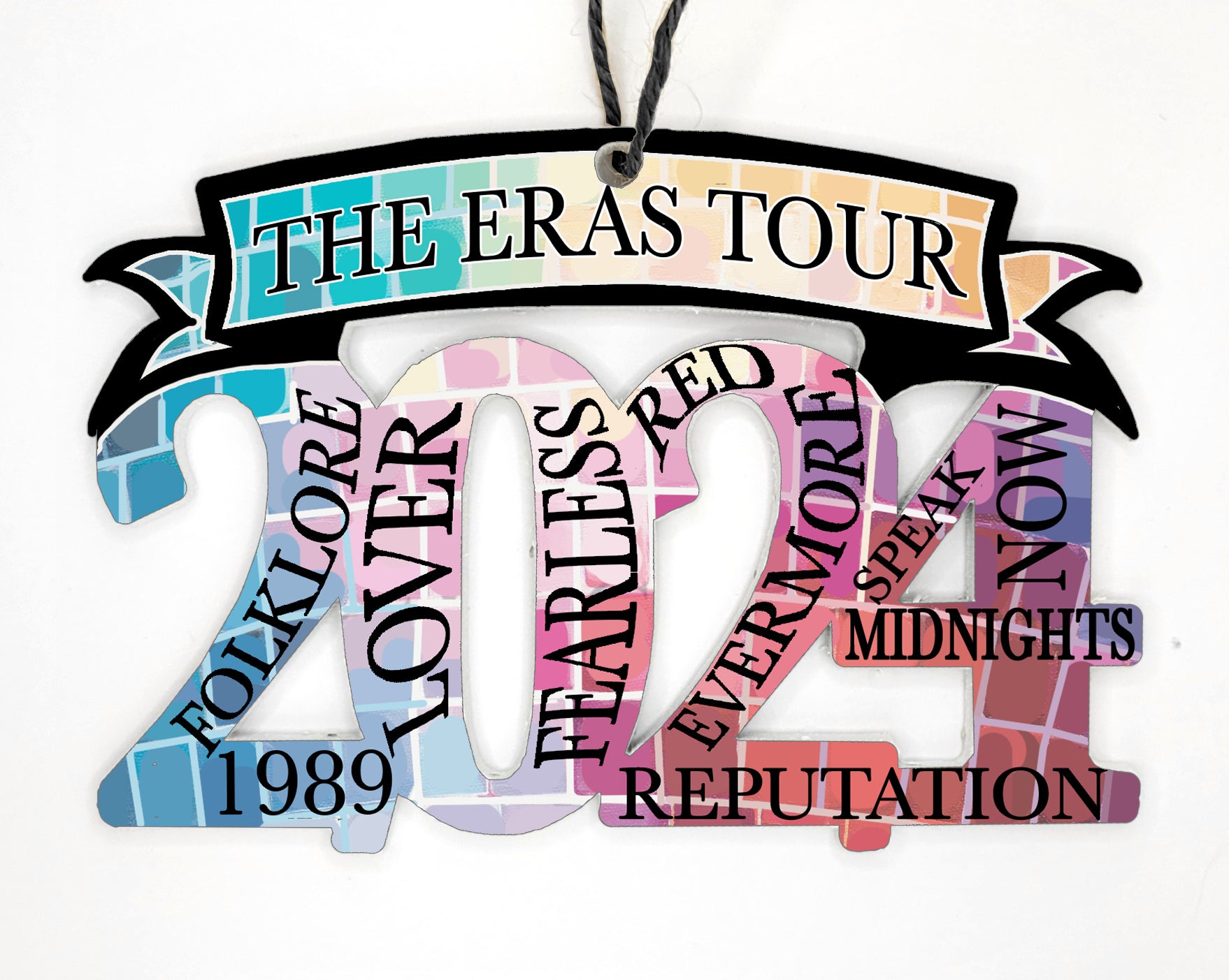 Eras Tour Mirror Ball 2024 Shaped Wood Ornament