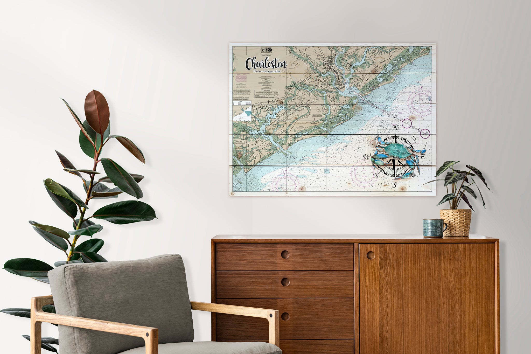 Sarasota,  FL- Ocean Life Pallet Map