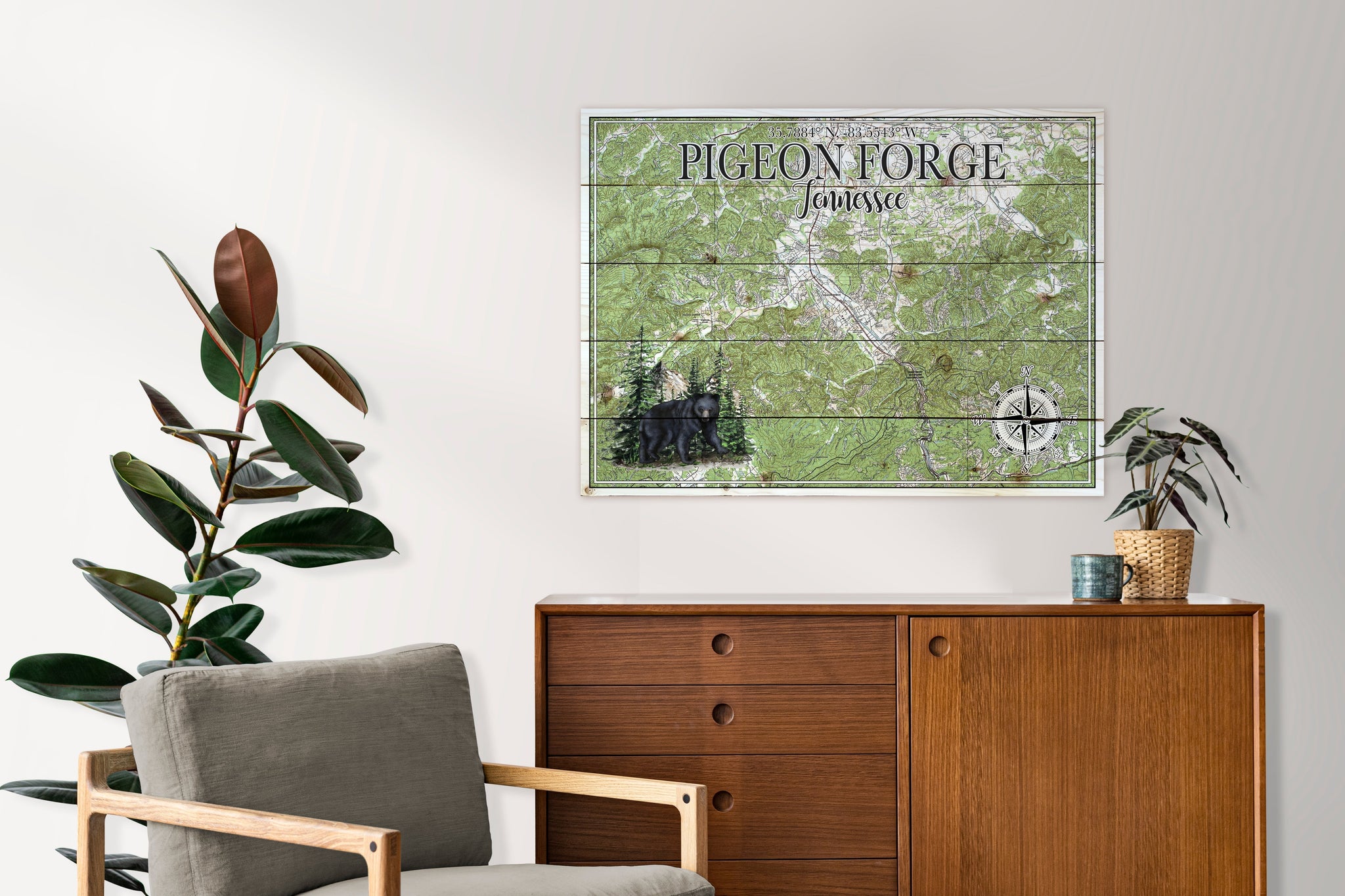 Pigeon Forge, TN- Black Bear Pallet Map
