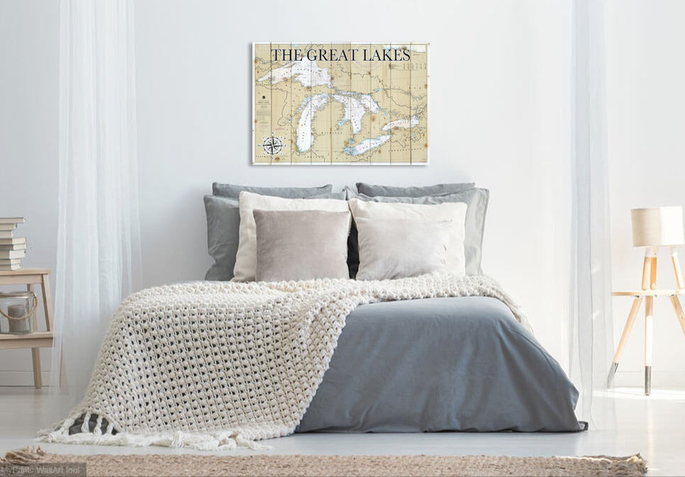 Crab Artwork - Chesapeake Bay Statement Sized Pallet Maps