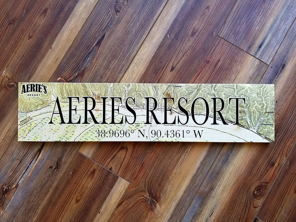 Aeries Resort Coordinate Sign