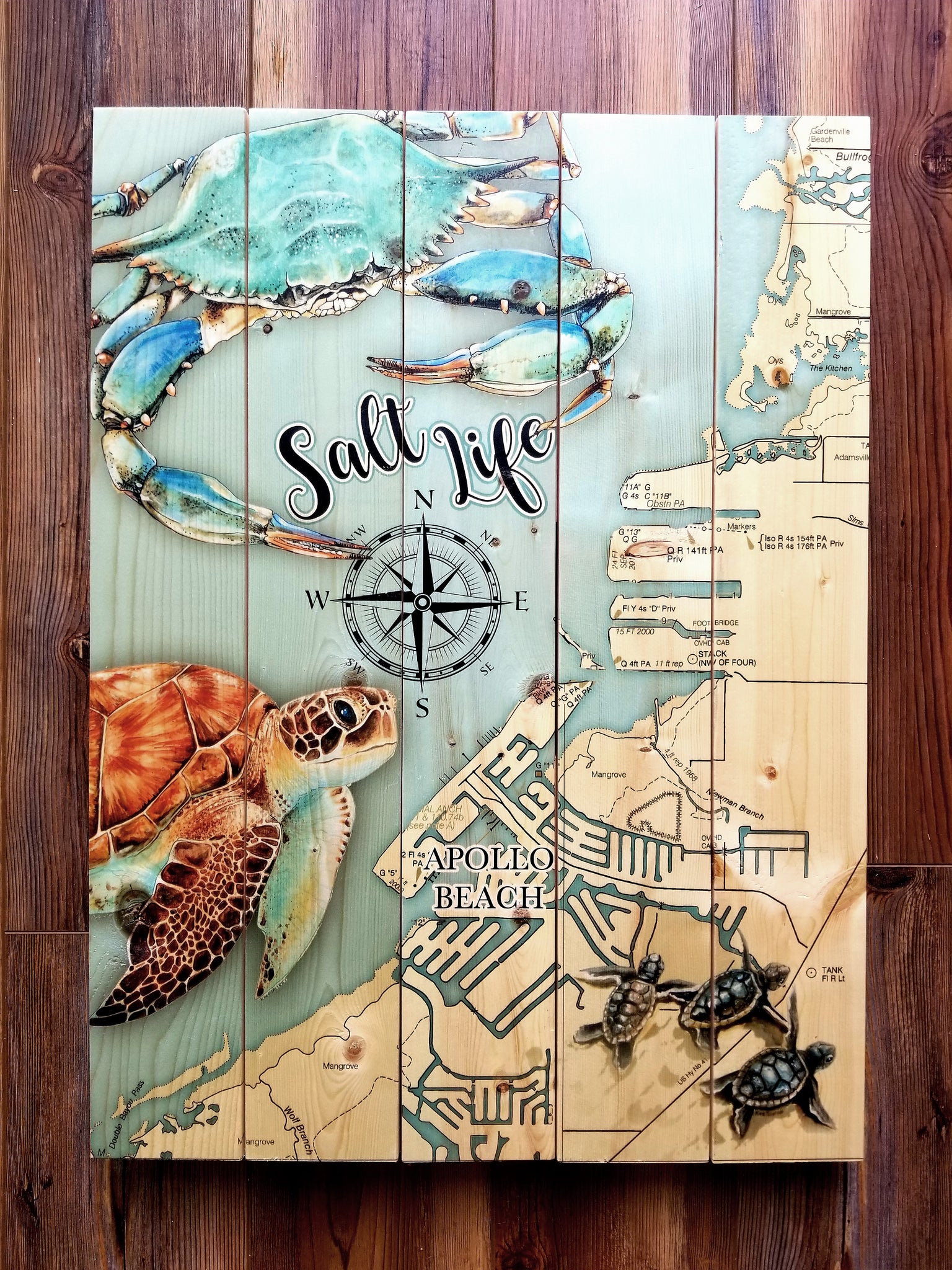 Apollo Beach, FL Salt Life Pallet Map