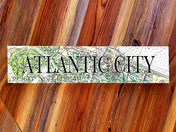 Atlantic City, NJ Coordinate Sign