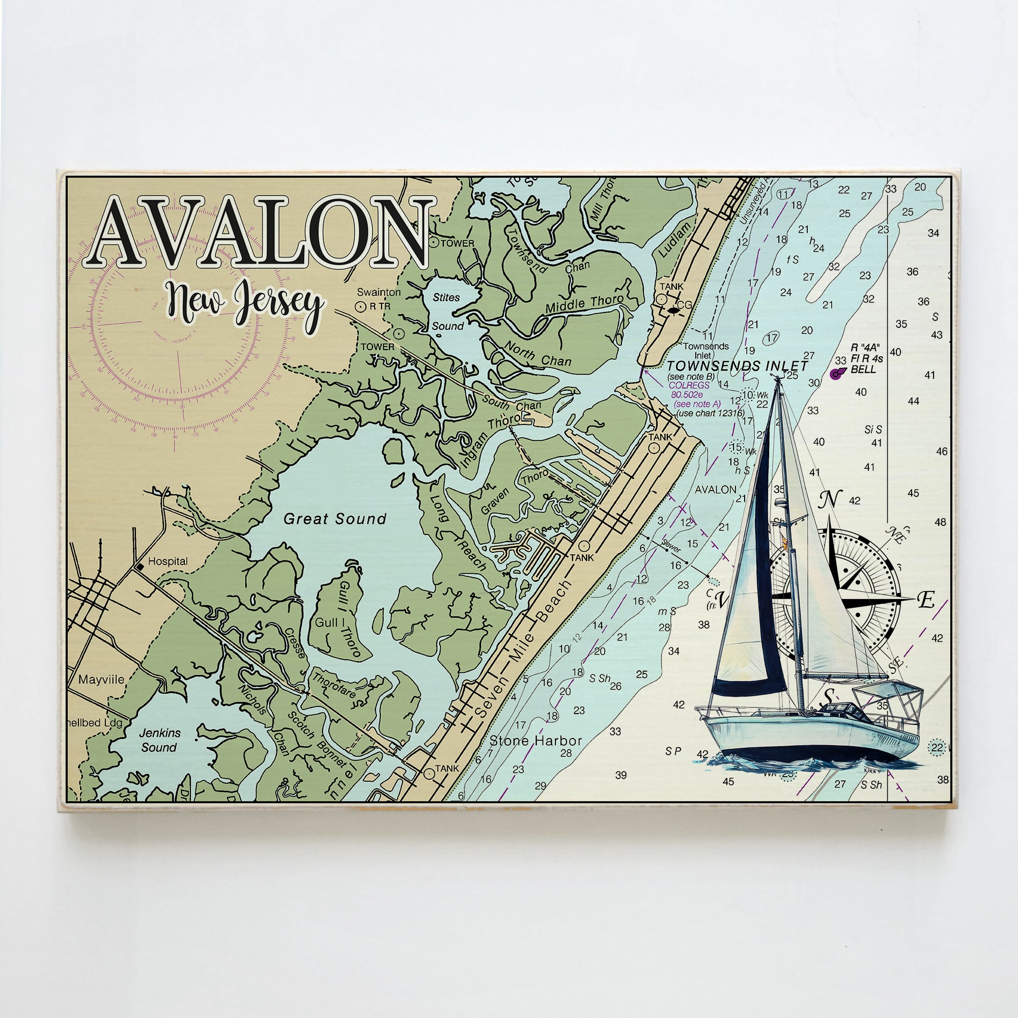 Avalon, NJ Plank Map