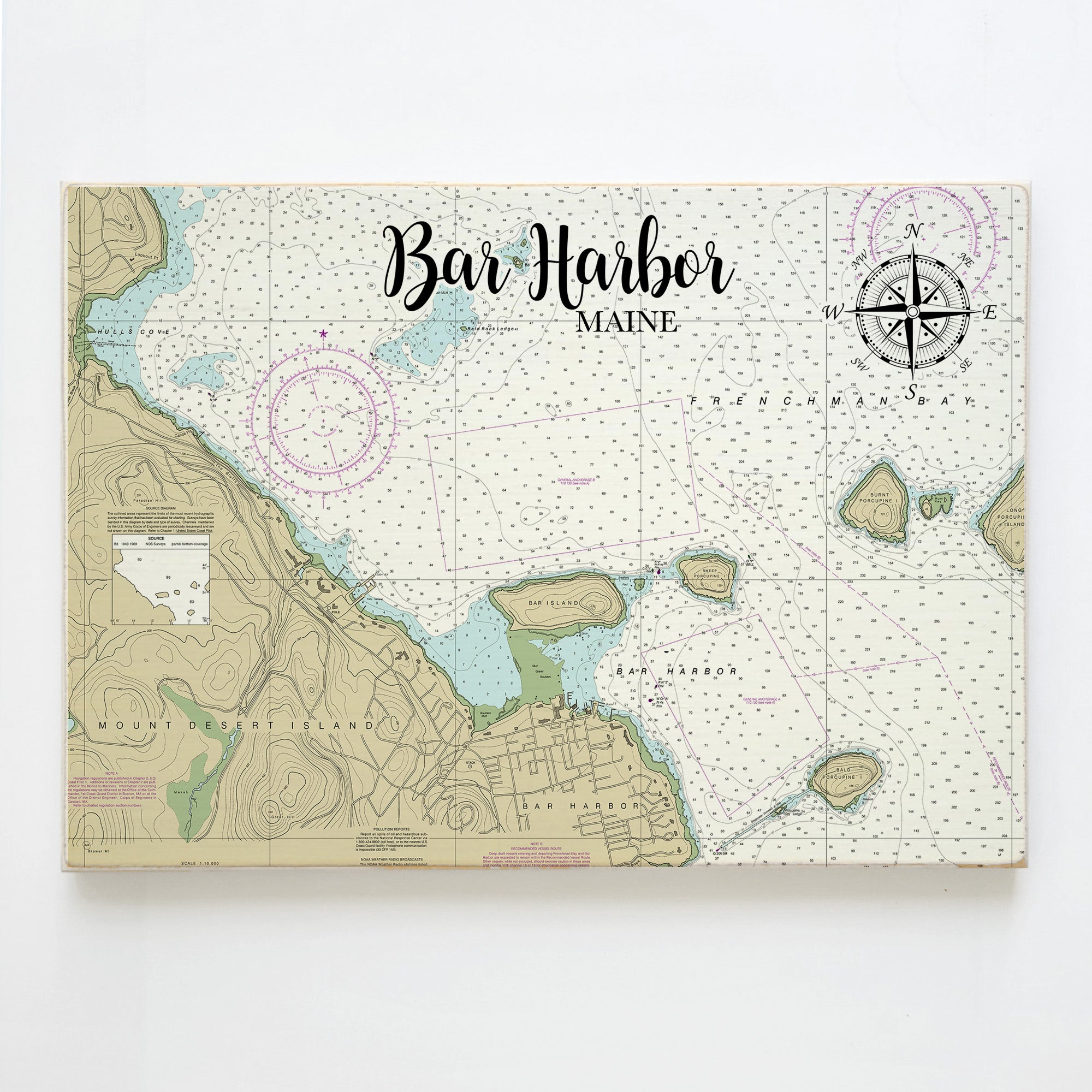 Bar Harbor, ME  Plank Map