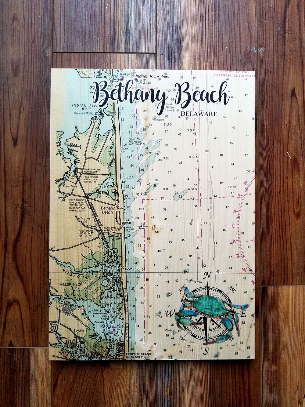 Bethany Beach, MD Plank Map