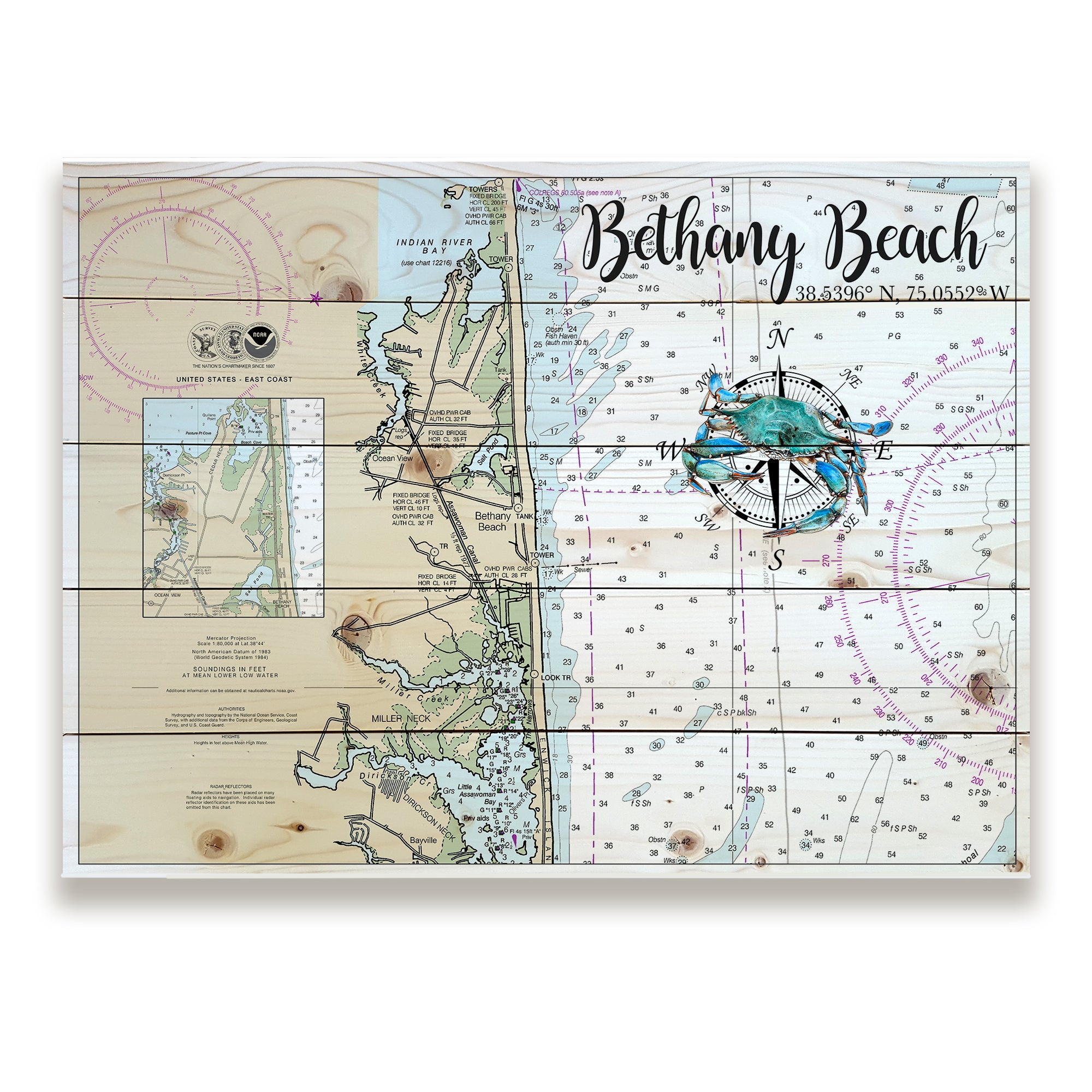 Bethany Beach, DE Pallet Map