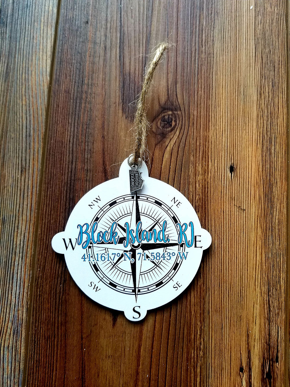 Block Island, RI Compass Ornament