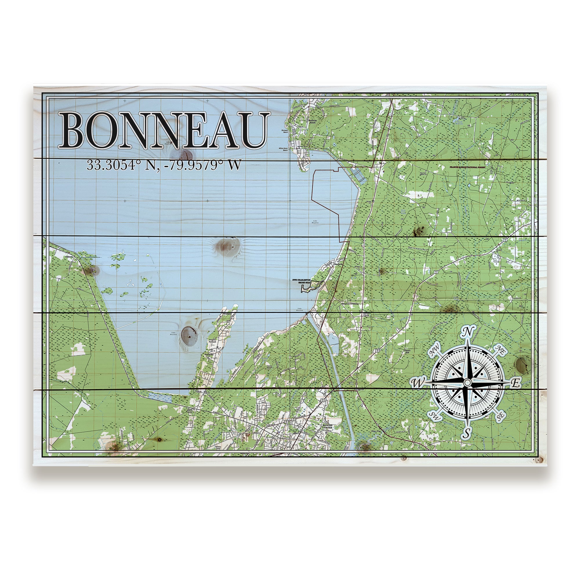 Bonneau, SC Pallet Map