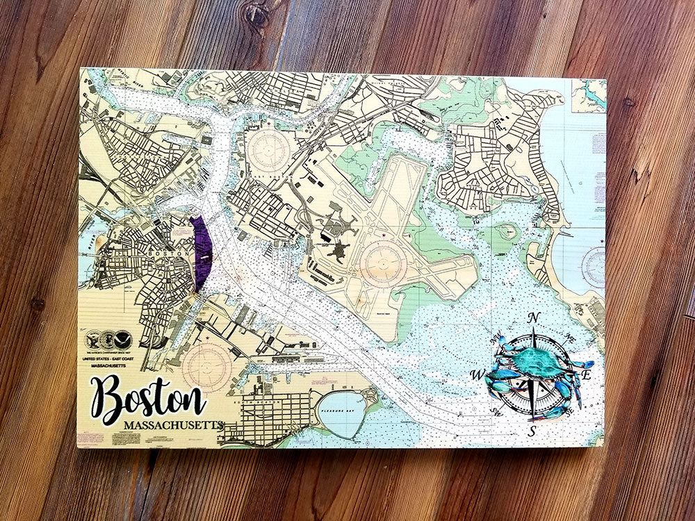 Boston, MA Plank Map – MapMom