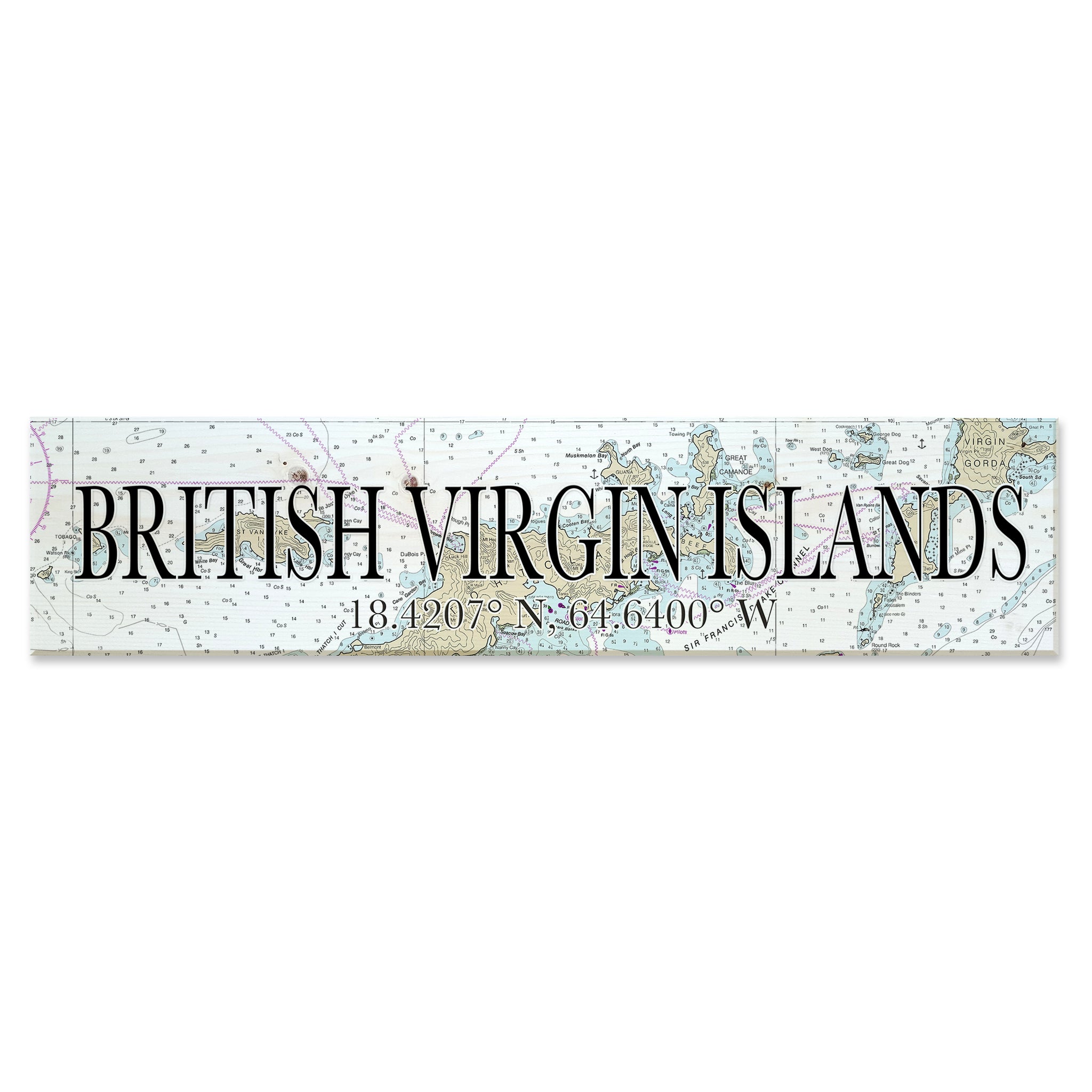 British Virgin Islands Coordinate Sign