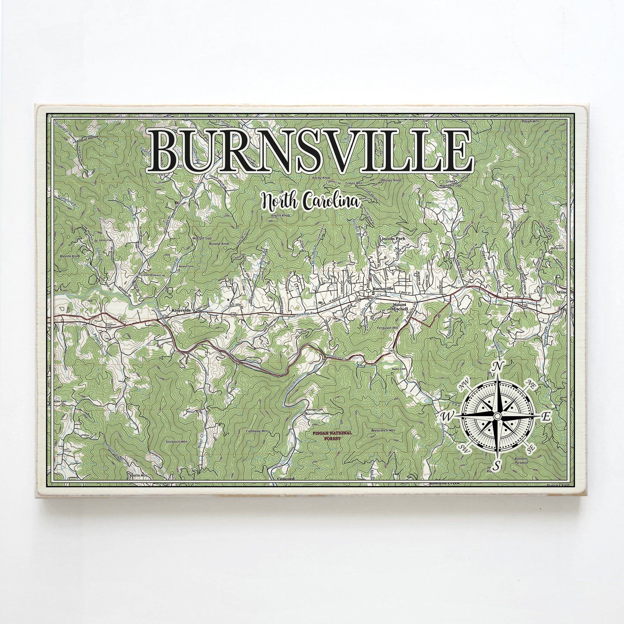 Burnsville, NC  Plank Map