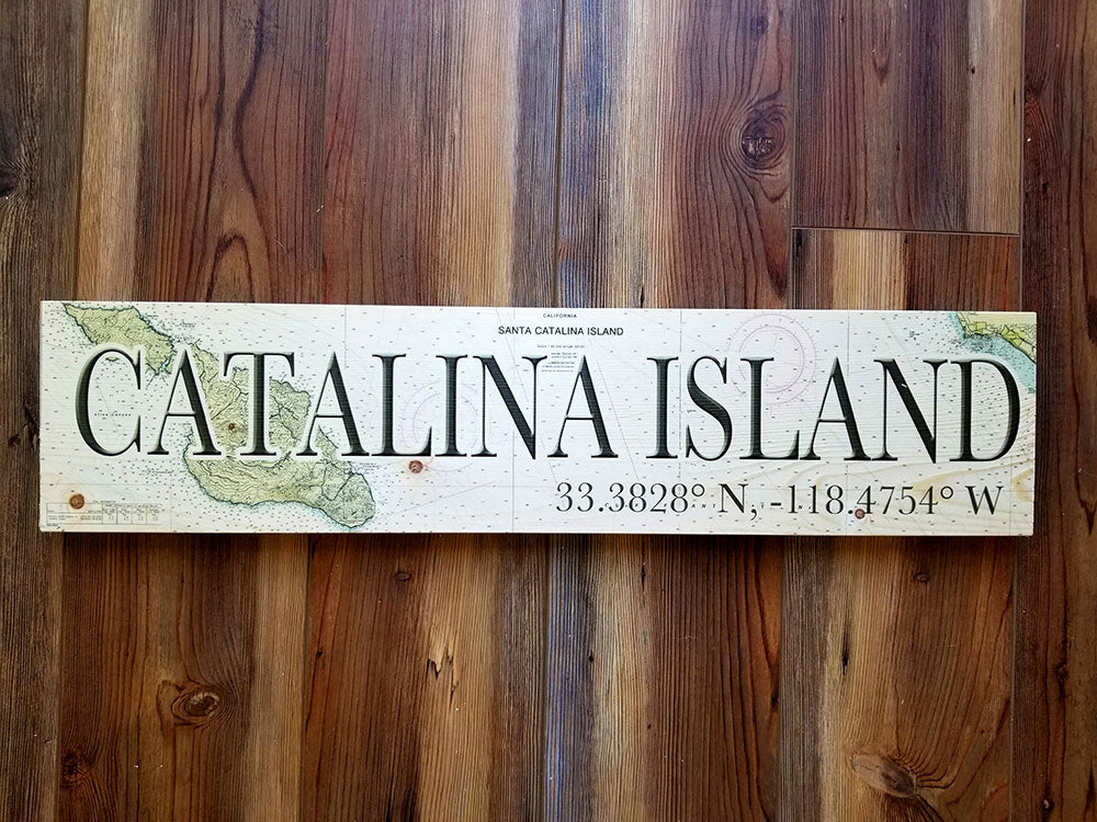 Catalina, CA Coordinate Sign