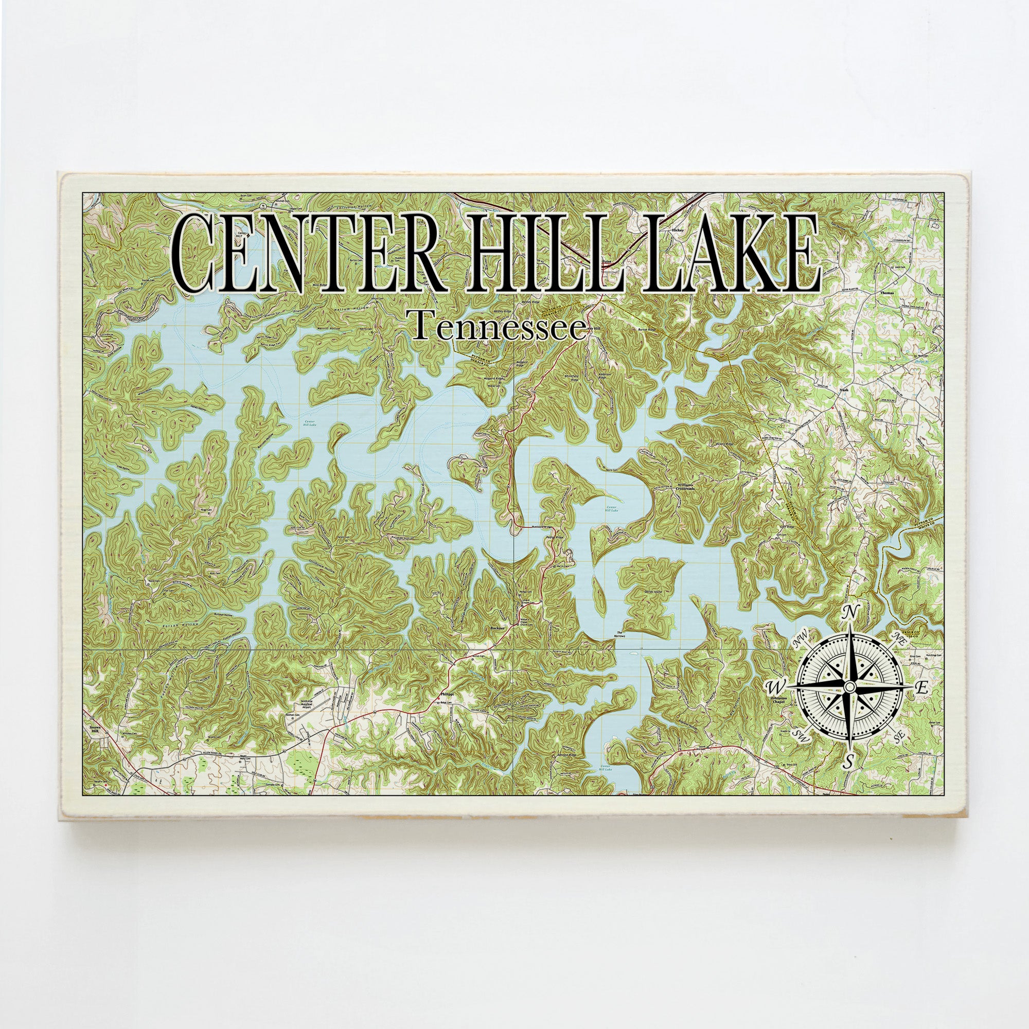 Center Hill Lake , TN  Plank Map