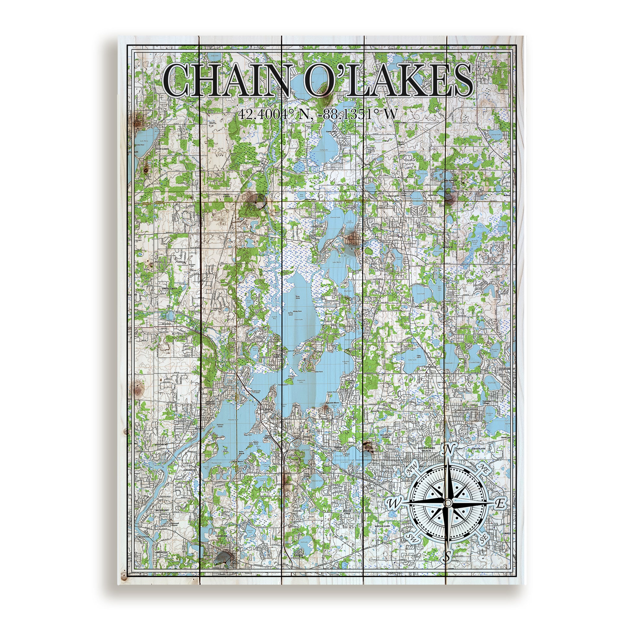 Chain o Lakes, IL Pallet Map