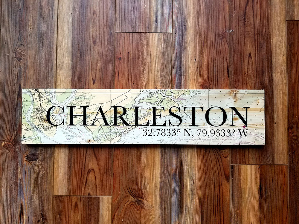 Charleston, SC Coordinate Sign