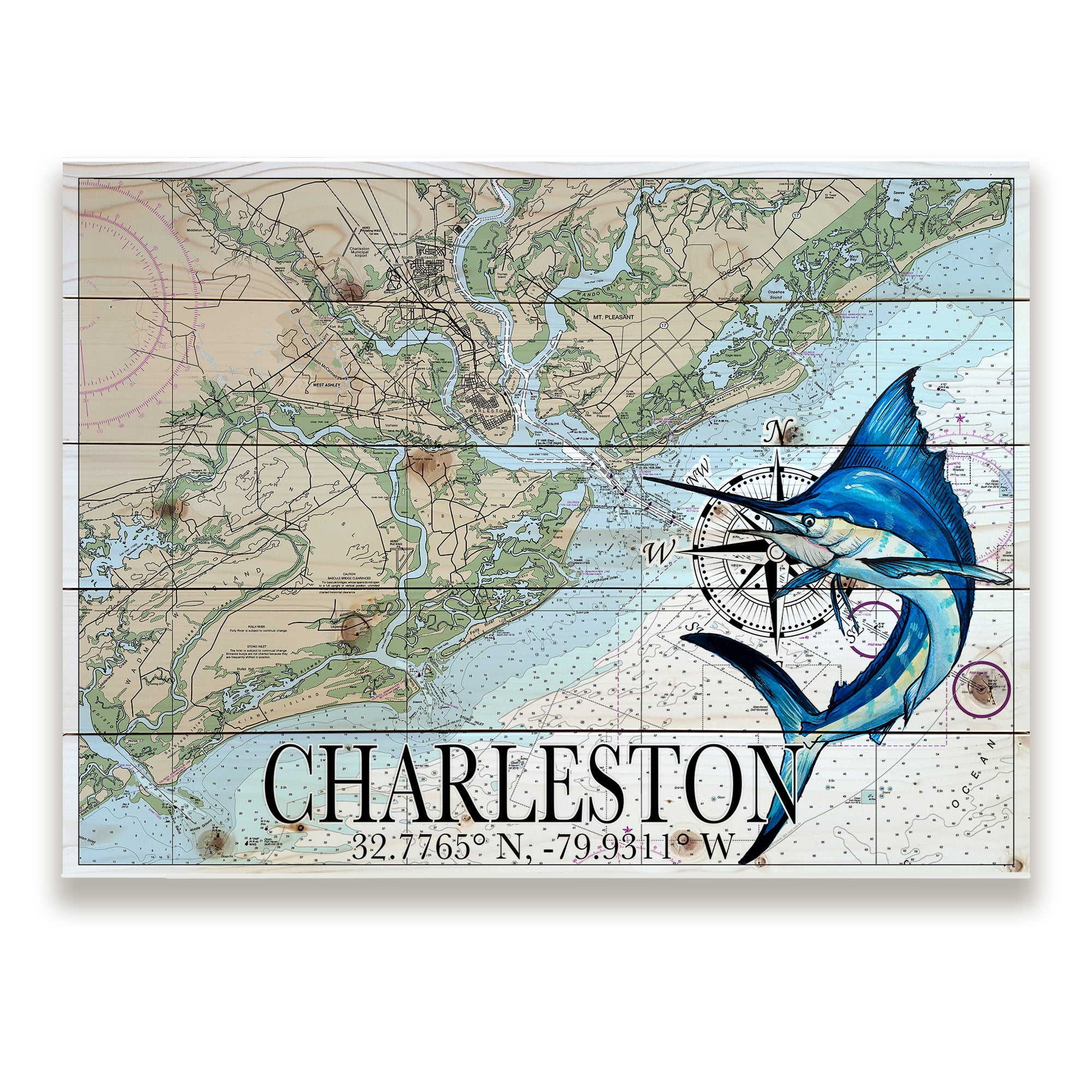 Charleston, SC - Marlin Pallet Map